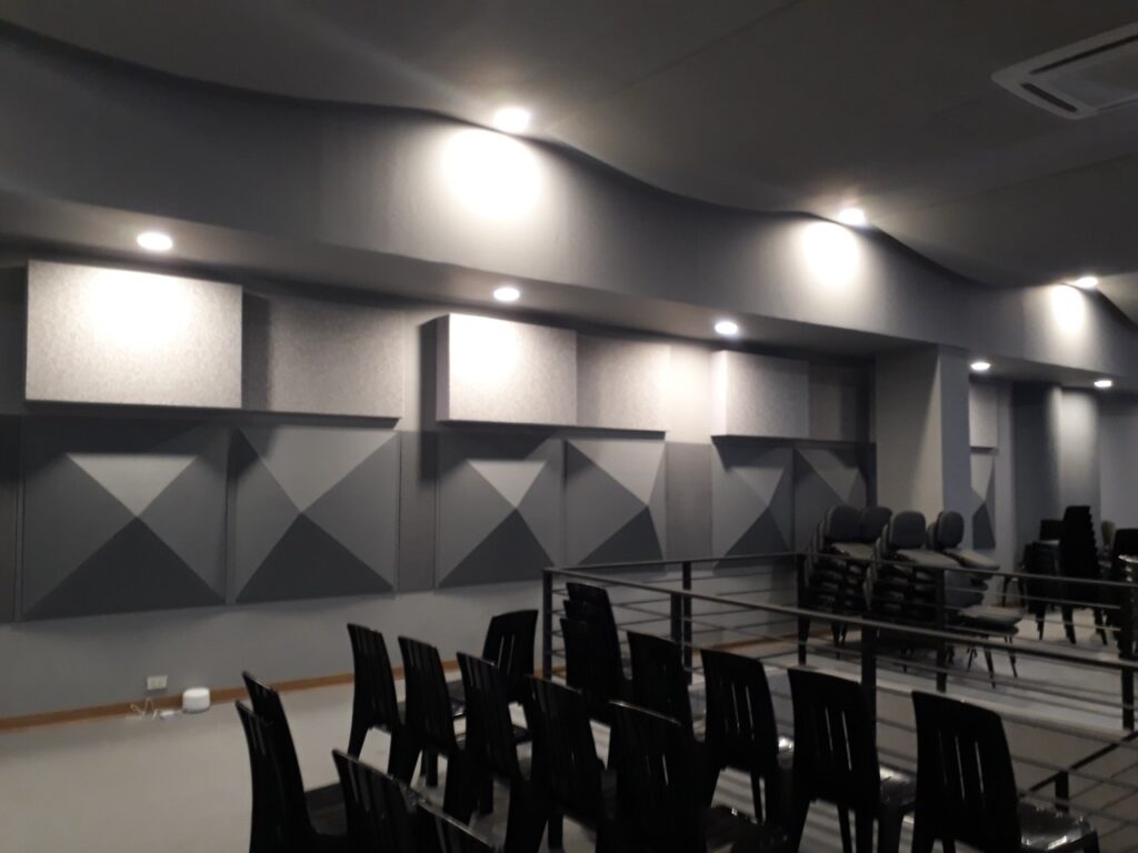 CCF Pasay Main Sanctuary Acoustic ceiling and wall treatment